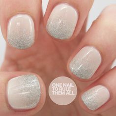 Ongles Beiges, Silver Glitter Nails, Gel Nail Art Designs, Heart Nail, Nail Art Wedding, Simple Nail Designs, Bridal Nails, Gel Nail Art, Nail Arts