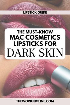 16 Best MAC Lipstick For Dark Skin From Nude to Red Mac Lipstick For Dark Skin, Brown Mac Lipstick, Whirl Lipstick, Full Lips Makeup, Mac Red Lipsticks, Lipstick On Brown Skin, Mac Nude Lipstick, Lipstick Guide, Mac Lipstick Colors