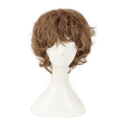 PRICES MAY VARY. This short brown male wig perfect for Halloween, concerts, theme parties, weddings, dating, themed party and other occasion. Good Material and design, Adjustable Monofilament Net Material of man's cosplay wigs : synthetic fiber, it's made of high-temperature wire One wig + One Wig cap Size:Length :32CM Shipping weigth:160G Material:Synthetic High Temp Fiber Content:1* wig + 1* free wig cap Occasion:Fun as birthday or holiday gifts,Halloween party, Cosplay party,Christmas or birt Male Hair Wig, Boy Wigs, Wigs Male, Male Wigs, Brown Hair Halloween Costumes, Mens Wig, Oc Hair, Free Wig, Oc Design