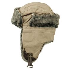 Cotton Twill Trooper HatMade of 100% cotton (outer shell); 100% acrylic (inner shell).One size fits most men, fitting up to XL.Adult/Male.Crown measures 6 1/2 inches deep.Earflap measures 7 inches long.Bill measures 4 inches high.Hand wash only.Imported. Cotton twill faux fur trooper hat for gentlemen.Faux fur trimmed trooper hat.Crown is quilted lined inside.Ear flaps are faux fur lined.Fur bill is attached on the front crown.Stitching detail is featured throughout the hat.Our cotton twill troo Inside Ear, Trooper Hat, Male Crown, Big Hat, Sticker Patches, Navy And Brown, Patch Design, Winter Travel, Custom Hats