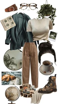 Creative Casual Outfits, Witchy Casual Outfit, Fawn Clothes, Modern Cottage Core Outfit, Bookish Outfits, Look 80s, Dark Academia Outfits, Academia Outfits