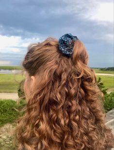 Floral Scrunchie, Modern Disney, Blue Birthday, Good Hair Day, Hair Inspo Color, Long Curly, Aesthetic Hair