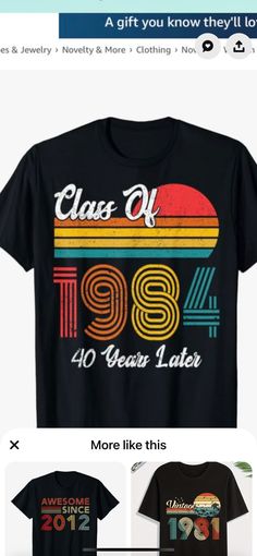 a t - shirt that reads class of 1989 and has the number one on it