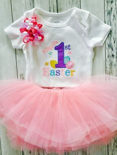 Excited to share the latest addition to my #etsy shop: My first Easter Outfit, 1st Easter outfit for Girls, Girls First Easter Outfit, Bodysuit Chevron Skirt headband- can be Personalized #children #baby #babygirloutfits #babygirldresses #easterdresses #babyeasterdress #babyeasteroutfit Baby Boy Baptism Gifts, Trendy Baby Girl Names, First Easter Outfit, Baby First Easter, Vintage Baby Girl Nursery, Vintage Girl Nursery, Baby Easter Outfit, 1st Easter, Easter Outfit For Girls