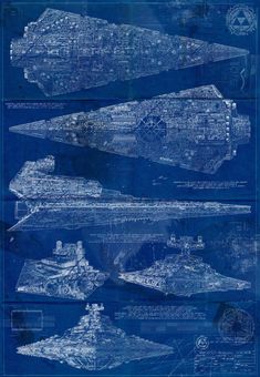 blueprints of ships are shown in this image