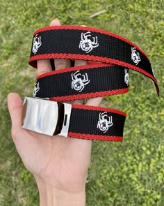 CANVAS SLIDE BELT WITH METAL HARDWARE Select size at checkout: SMALL 36” MEDIUM 40” LARGE 44” XL 50” Fun Belts, Masc Outfits For Women, Belts Aesthetic, Spider Sona, Bling Belts, Masc Outfits, Airport Fits, Womens Outfits, Muffin Bread