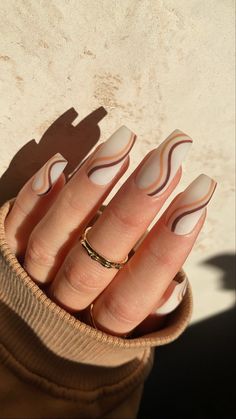 Nails Coffin Long, Nails Milky, Nails Beige, November Nail Designs, Long Fake Nails, Fall Nail Ideas, Plain Nails, November Nails