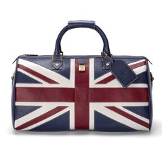 Brit Travel Bag | Aspinal of London Unique Leather Bag, Jack Flag, Union Jack Flag, Leather Travel Bag, Antique Brass Hardware, Weekend Breaks, Aspinal Of London, Leather Travel, Union Jack