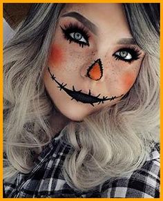 halloween decorations #halloween decorations halloween decorations halloween decorations 12+ | Halloween Decorations Outdoor | 2020 Nem Halloween Makeup, Painted Scarecrow, Scarecrow Halloween Makeup, Halloween Makeup Tutorial Easy, Make Up Diy, Halloween Makeup Sugar Skull, Makeup Clown, Halloween Makeup Clown