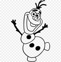 the frozen snowman from disney's frozen world coloring pages, hd png