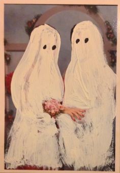 Artist paints generic ghosts over found photographs to haunting and nostalgic effect | Dangerous Minds Tuck Everlasting Movie, Halloween Ghost Painting, Ghost Painting Ideas, Musical Beetlejuice, Adam Maitland, Barbara Maitland, Delia Deetz