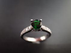 lovely green Ring Proposal, Green Garnet, Unique Engagement Ring, Colorless Diamond, Garnet Jewelry, Garnet Ring, Proposal Ring, Jewelry Unique, Unique Engagement