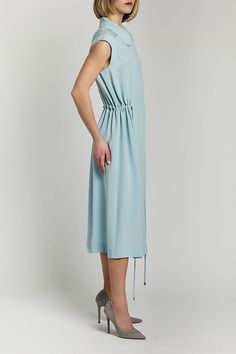 The sleeveless Midi Dress with Drawstring from JUNA offers a chic solution for days that call for easy yet chic style. Spread collar Hidden button-front placket Drawstring waist Sleeveless Straight hem Mid-length Approx. length: 48.4” - 123 cm Material: 95% viscose 5% elastane Dry clean only Size Chart Elegant Summer Midi Dress With Drawstring, Chic Sleeveless Maxi Dress With Tie Fastening, Elegant Midi Dress With Drawstring, Chic Midi-length Dress With Drawstring, Elegant Spring Maxi Dress With Drawstring, Sleeveless Tie Fastening Maxi Dress For Daywear, Sleeveless Maxi Dress With Tie Waist For Daywear, Sleeveless Maxi Dress With Tie Fastening For Daywear, Elegant Spring Dresses With Drawstring