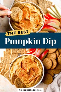 the best pumpkin dip recipe is made with graham crackers, apples and cinnamons