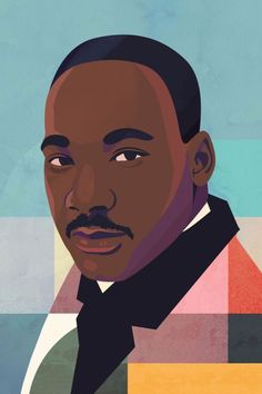 an instagram with a portrait of martin luther king on it's phone screen