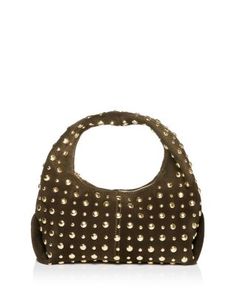 Aqua Small Studded Hobo Bag - Exclusive Pre College, 2024 List, 2023 Outfits, Diamond Fashion Jewelry, Studded Bag, Luxury Towels, Loafer Mules, Christmas 2024, Pump Sandals