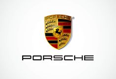 the porsche logo is shown on a white background