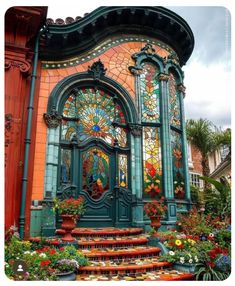 Art Studio Exterior Building, Maximalist House Exterior, Dream House Rooms, Maximalism, Dream House Interior, Beautiful Doors, Dream Decor