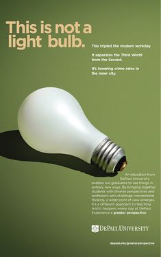 an advertisement for a light bulb with the caption'this is not a light bulb '