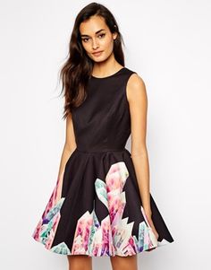 Reminds me of the Crystal Empire ep of MLP, My Little Pony, Enlarge AQ AQ Prism Skater Dress with Crystal Boarder Print Printed Prom Dresses, Melbourne Fashion, Maxi Dress Party, Online Shopping Clothes, Skater Dress, Festival Fashion, Fashion Sense, Online Womens Clothing