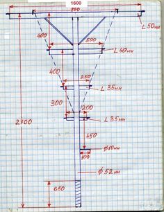 an architectural drawing showing the height and width of a building, with measurements for each section