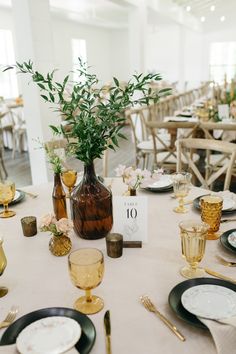 Vintage glassware, amber bud vases, light airy decor. Event Planning Inspiration, Fall Events, Planning Inspiration, May 2023, Marry Me, Tablescapes, Wedding Inspo, Event Planning, Our Wedding