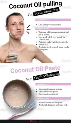 Coconut Oil Teeth, Coconut Oil Teeth Whitening, Coconut Oil For Teeth, Teeth Whitening Remedies, Teeth Whitening Diy, Benefits Of Coconut, Coconut Oil Pulling, Teeth Health, Benefits Of Coconut Oil