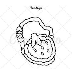 a black and white drawing of a pie with the word cool up on it's side