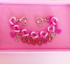 Trendy Pink Plastic Jewelry, Trendy Pink Jewelry With Chain Strap, Cute Pink Jewelry With Chain Detail, Cute Pink Jewelry With Chain, Light Pink Heart, Acrylic Purse, Keychain Ideas, Palm Desert, Zipper Charms