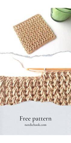 a crochet pattern is shown with the text, free pattern for this knitting project