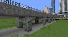 an image of a bridge in minecraft