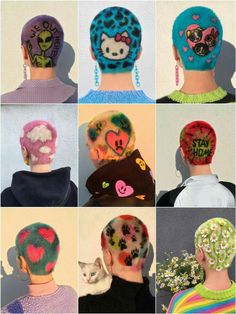 Shaved Head Dye Designs, Shaved Hair Designs, Buzzed Hair, Shave My Head, Dyed Hair Inspiration