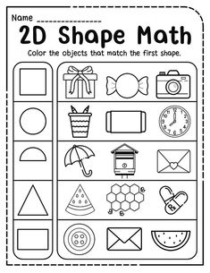 a worksheet for kids to learn how to use shapes and numbers in the shape of