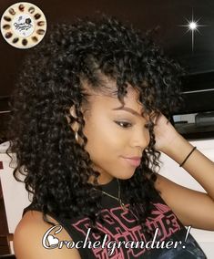 Curly Crochet Hair Styles With Cornrows, Side Braids And Crochet Hairstyles, Crochet Braid Mohawk Styles, Cornrows With Wavy Hair, Crochet Bangs Hairstyles, Cornrows With Crochet Curls, Mohawk Crochet Hairstyles Black Women, Half Cornrows Half Curly Weave Short, Crochet Water Wave Hairstyles