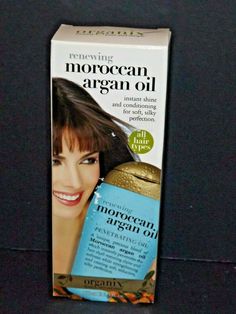 Organix Renewing Moroccan Argan Penetrating Hair Oil Instant Shine and Conditioning for Soft, Silky Perfection for All Hair Types. 3.3 Fl Oz.  /  New  /  Free Shipping! Items pictured are exactly what you will receive! Please feel free to email with any other questions Item comes from a smoke free home Check out my other items!   If at anytime you are dissatisfied with your purchase please contact me first so we can resolve any issues before feedback is left. Please contact me right away if ther Dry Frizzy Hair, Moroccan Argan Oil, Frizzy Hair, All Hair Types, Argan Oil, Dry Hair, Hair Oil, Hair Types, Positive Feedback