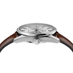 Tag Heuer Carrera 3 Hand Calibre 5 Day-Date Silver Dial WBN2011.FC6484 Tag Heuer Carrera Automatic, Mens Tag Heuer Watches, Brown Watch Men, Carrera Watch, Tag Heuer Carrera Calibre, Elegant Watch, Brown Leather Strap Watch, Heuer Carrera, Tag Heuer Carrera