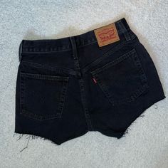 Perfect Distressed Levi’s 501 Shorts!! - Brand New Without Tags, Never Worn - No Flaws Please Let Me Know If You Have Any Questions! Levi's Black Bottoms With Pockets, Trendy Black Levi's Shorts, Levi's Trendy Black Jean Shorts, Trendy Black Levi's Jean Shorts, Levi's High Waist Black Jean Shorts, Levi's Black Relaxed Fit Jean Shorts, Levi's Black Summer Bottoms, Levi's Mid-rise Black Bottoms, Levi's Mid-rise Black Shorts