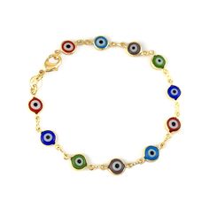 PRICES MAY VARY. Title: JOTW Gold Overlay with Mini Evil Eye Style 7.5 Inch Clasp Bracelet. Product Type: Departments > Women > Jewelry > Bracelets > Link Evil Eye Spiritual, Eye Spiritual, Turkish Eye, Foot Bracelet, Protection Jewelry, Turkish Evil Eye, Spiritual Protection, Bow Jewelry, Protection Bracelet