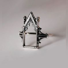 “Cathedral” Lenore Gothic Open Hollow Cut-Out Window Arch Church Castle Architecture Queen Regal Royal Elaborate Ornate 925 Sterling Silver Adjustable Ring. Unique & Beautiful Gothic Era Cathedral Or Castle Elaborate Detailed Open/Cut-Out Window Arch Ring. Adjustable Sizing. New. If You Want It, Don’t Let It Get Away Send Me An Offer! I Love To Do Bundle Order Discounts! Queen Castle, Castle Ring, Gothic Queen, Lilac Stone, Ornate Ring, Trend Jewelry, Carved Ring, Emerald Cut Rings, Gold Cocktail Ring