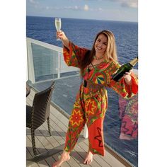 265675 Guaranteed 100% Authentic & Never Before Worn Description: V-Neck. Long Sleeve (Kimono Sleeve) Printed Detail. Elasticized On Waist & Sleeve Hook Eye On Front. Measurements/Item Details Size - Small Bust - It Can Fit 33"-34" Waist - 12.5"Across (Laying Flat) 13.5"Across (Stretched) Hip - 22"Across (Laying Flat) Length - 53"Approx Inseam - 22.5"Approx Color - Red Fabric - Cotton Please Note: This Item Is New Without Tags. Bohemian Red Jumpsuits And Rompers For Beach, Red V-neck Jumpsuits And Rompers For Vacation, Bling Jumpsuit, Jumpsuit Coverup, Beach Jumpsuits, Embellished Jumpsuit, Glamour Outfit, Tube Jumpsuit, Long Sleeve Kimono