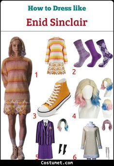 an image of some clothes and shoes with text that says how to dress like end singular