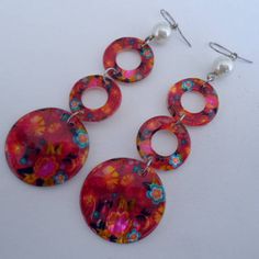 Red Jewelry Set, Earrings Diy Handmade, Fabric Earrings, Handmade Jewel, Beaded Rope