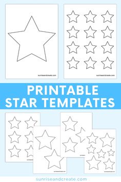 printable star templates for kids to color and decorate with the stars on them