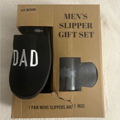 Perfect For A Gift, Includes A Pair Of Slippers And A Mug! Bedroom Slippers Men, Ascot Shoes, Dearfoam Slippers, Mens Black Dress Shoes, Mens Fashion Casual Shoes, Camo Shoes, Blue Loafers, Slip On Dress Shoes, Salvatore Ferragamo Men