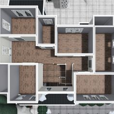 an overhead view of a floor plan for a house