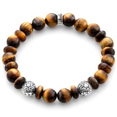 Brown Tiger Eye Gemstone Star Design Beaded Unisex  Bracelet in Solid 925 Sterling Silver Star Bead Bracelet, Making Bracelets With Beads, Brown Tiger, Brown Tiger Eye, Tiger Eye Gemstone, Bracelet In Silver, Tiger Eye Bracelet, Tigers Eye Gemstone, Unisex Bracelets