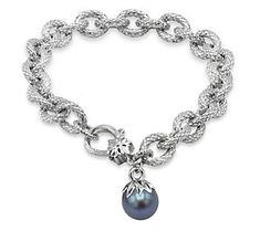 Strut your stuff in this peacock pearl bracelet that's designed to turn heads. From Ariva. Cultured Pearl Bracelet, Peacock Pearl, Pearl Charms, Cultured Pearls, Pearl Bracelet, The Struts, Silver Bracelet, Jewelry Bracelets, Fine Jewelry