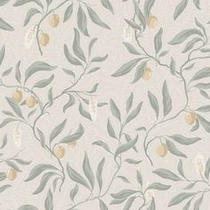 S10191 Vinnie sage green, Villa Dalarš II by Sandberg Wallpaper Beige Bank, Swedish Wallpaper, Painted Branches, Lychee Fruit, Kitchen Aesthetics, Sage Green Wallpaper, Sandberg Wallpaper, Drops Patterns, Modern Victorian