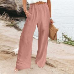 Women's Loose Wide Leg Pants High Waist Straight Pants Casual Solid Pants Features: It is made of materials,durable enought for your daily wearing Perfect Match with your favorite T-Shirt etc Wearing this pants will highlight your super-good figure and will receive a lot of praise. Fabric protects your skin from the effects of against the sun and keep warm. This pants are comfortable and warm Product Description: Season:Four Seasons Gender: Women Occasion:Outdoor Casual Material:Polyester Pants Celana Fashion, Cotton Linen Pants, Long Trousers, Pantalon Large, Linen Trousers, Aaliyah, Women Pants Casual, Outfit Casual, Office Ladies