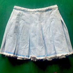 Nwot Light Blue Denim Skirt Size Small. Denim Tennis Skirt, Light Blue Denim Skirt, Blue Denim Skirt, Light Blue Denim, Tennis Skirt, Denim Skirt, Blue Denim, Womens Skirt, Tennis